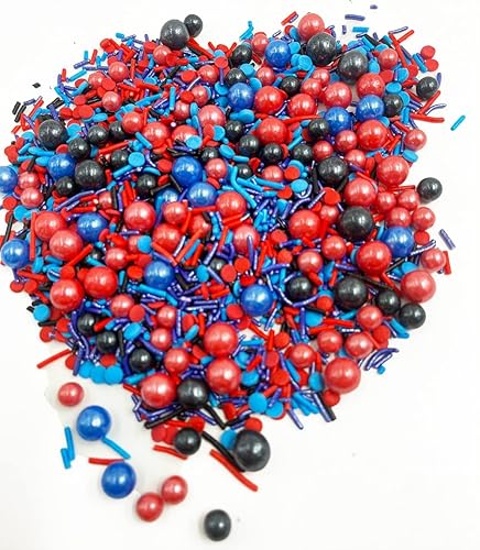 Miniatura 2 de Spiderman - Gránulos comestibles para decoración de pasteles, 4.2 onzas, para decoración de cupcakes, decoraciones de helados, caramelos comestibles