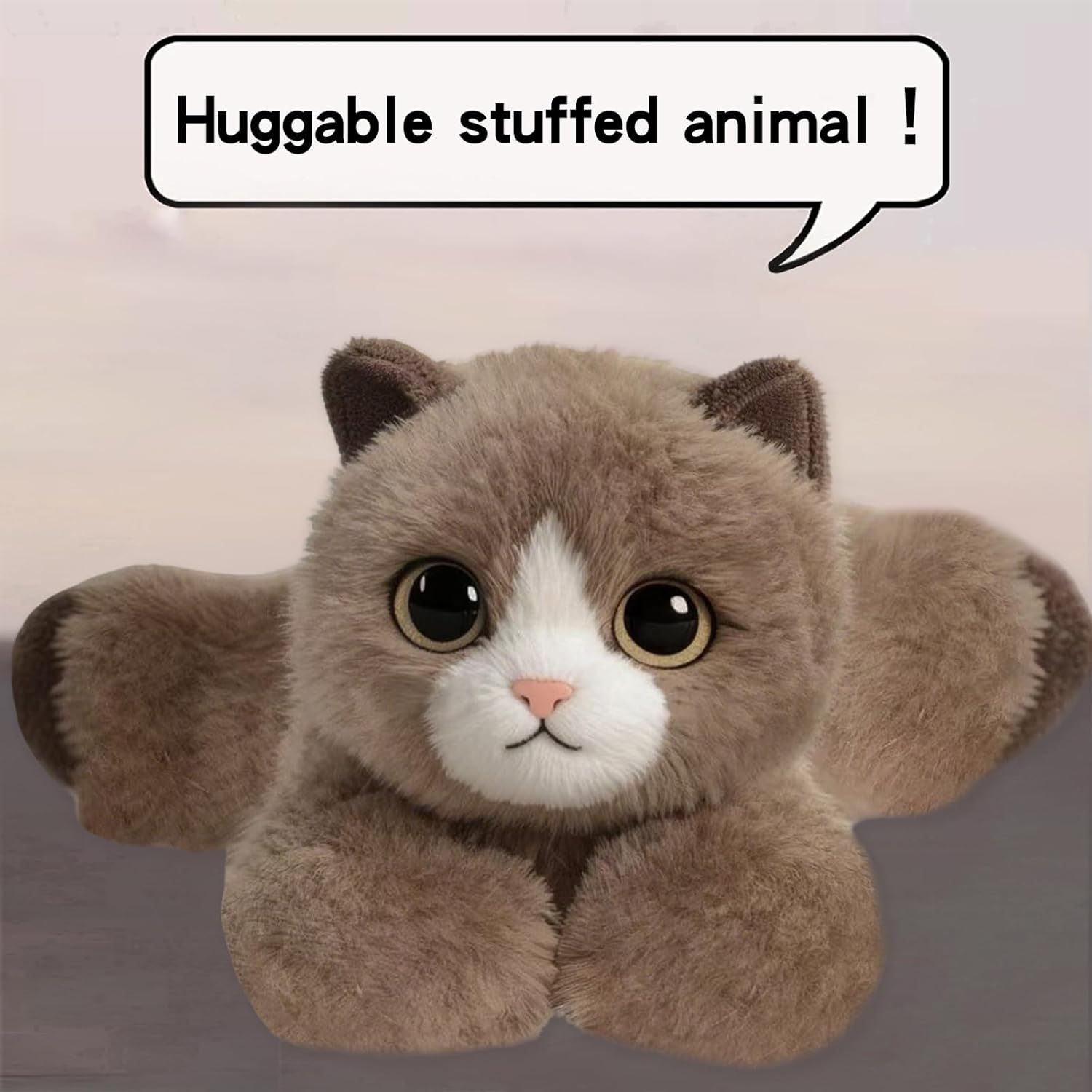 Brown Lying Cat Stuffed Animal – Cute Plush Toy for Adults – Birthday Surprise & Room Decor – A Cuddly Companion for Everyday Hugs and Bedtime