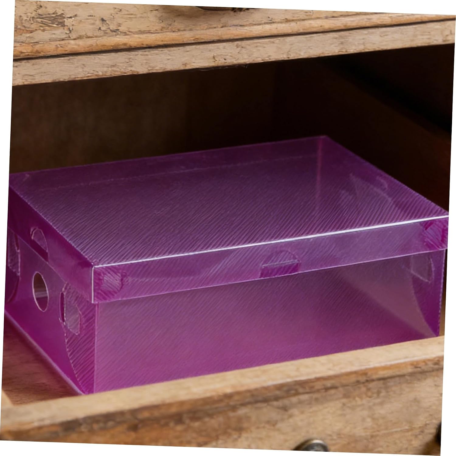 7pcs Foldable Shoe Storage Boxes Set Pp Shoe Organizer Containers Stackable Holder Bins for Home Closet Multi-color 27.5x18x9.5cm