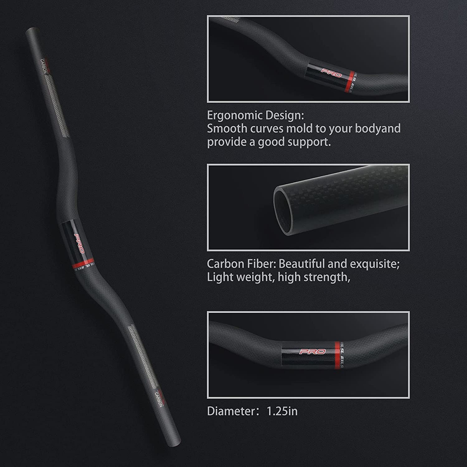 RXL SL manubrio in carbonio a 9 gradi per