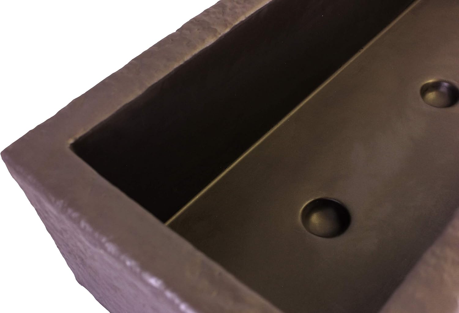 Emsco Group 38" Rustic Trough Planter - Bronze