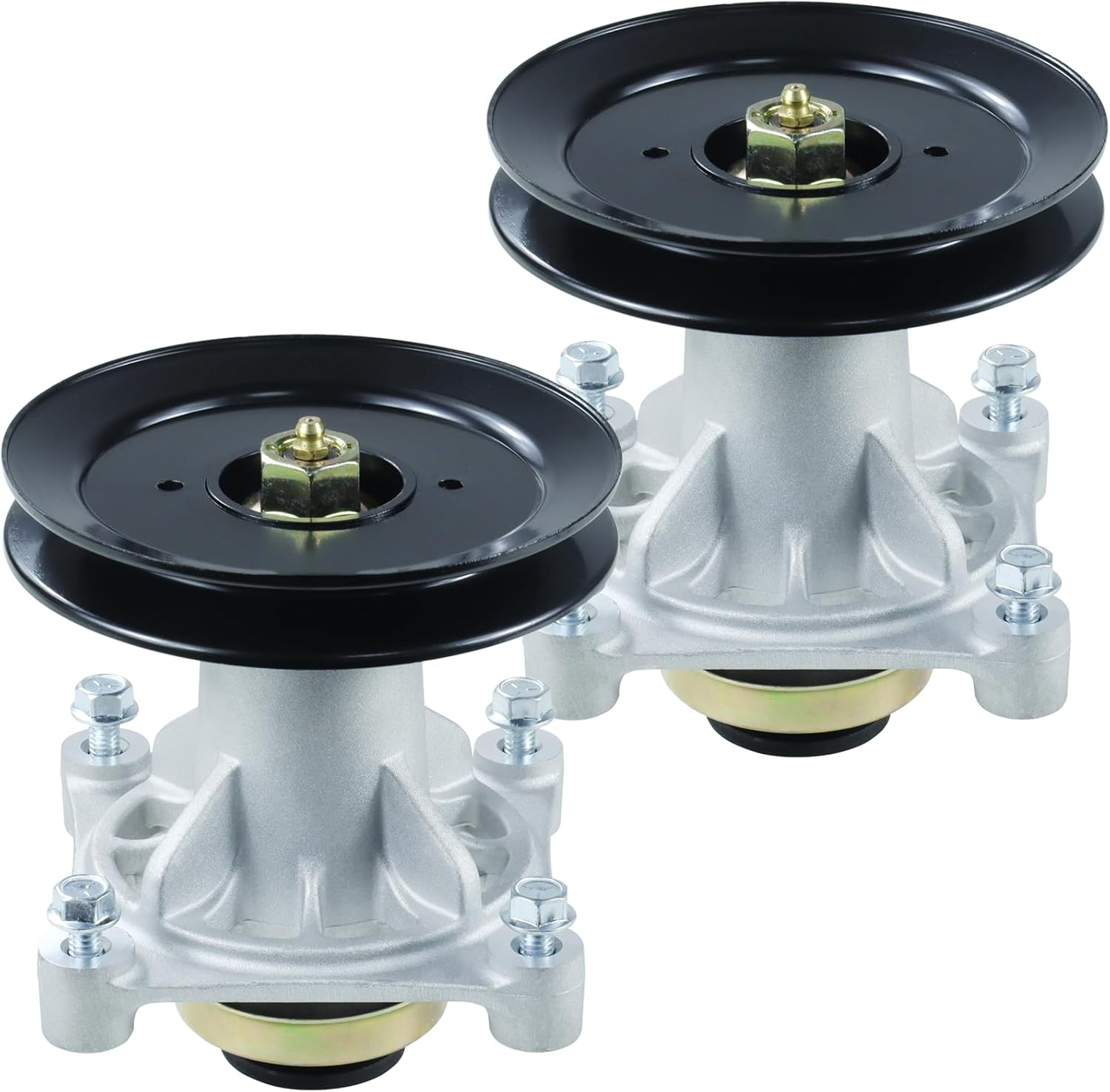 2 Pack 587125201 Mandrel Assembly with 539113962 Pulley Replaces Husqvarna 587125201 Spindle Craftsman 174356 Spindle Assembly 532174356 for Husqvarna Z246 RZ4623 Ride Mowers