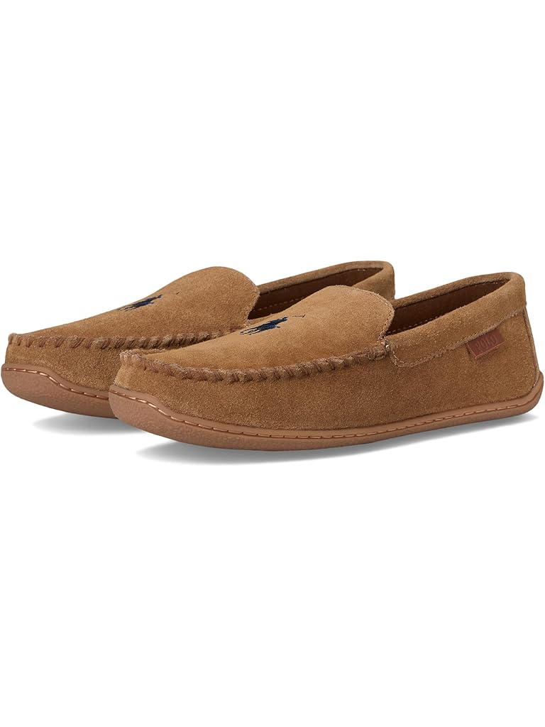 Tan Polo Ralph Lauren Brenan Moc Slippers