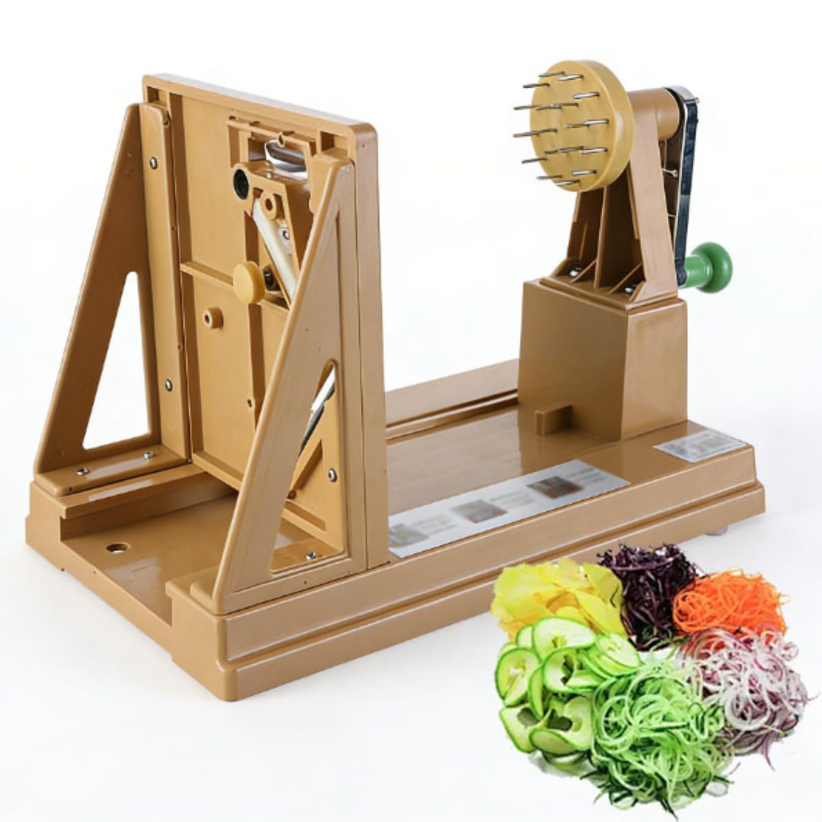 Rallador de tambor giratorio manual, triturador de repollo de verduras con patas antideslizantes, para patatas, zanahorias y más