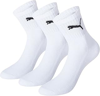 PUMA Unisex SHORT CREW 3P UNISEX white Socks