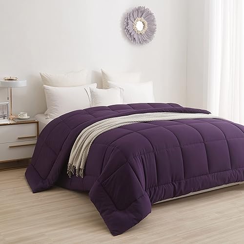 BedTreat Edredón alternativo de plumón con pestañas en las esquinas, edredón acolchado para todas las estaciones, tamaño individual XL de 240 GSM,