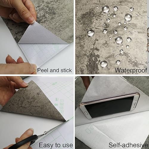 Miniatura 6 de Papel pintado texturizado de hormigón gris TOUS-SNHA-80-15