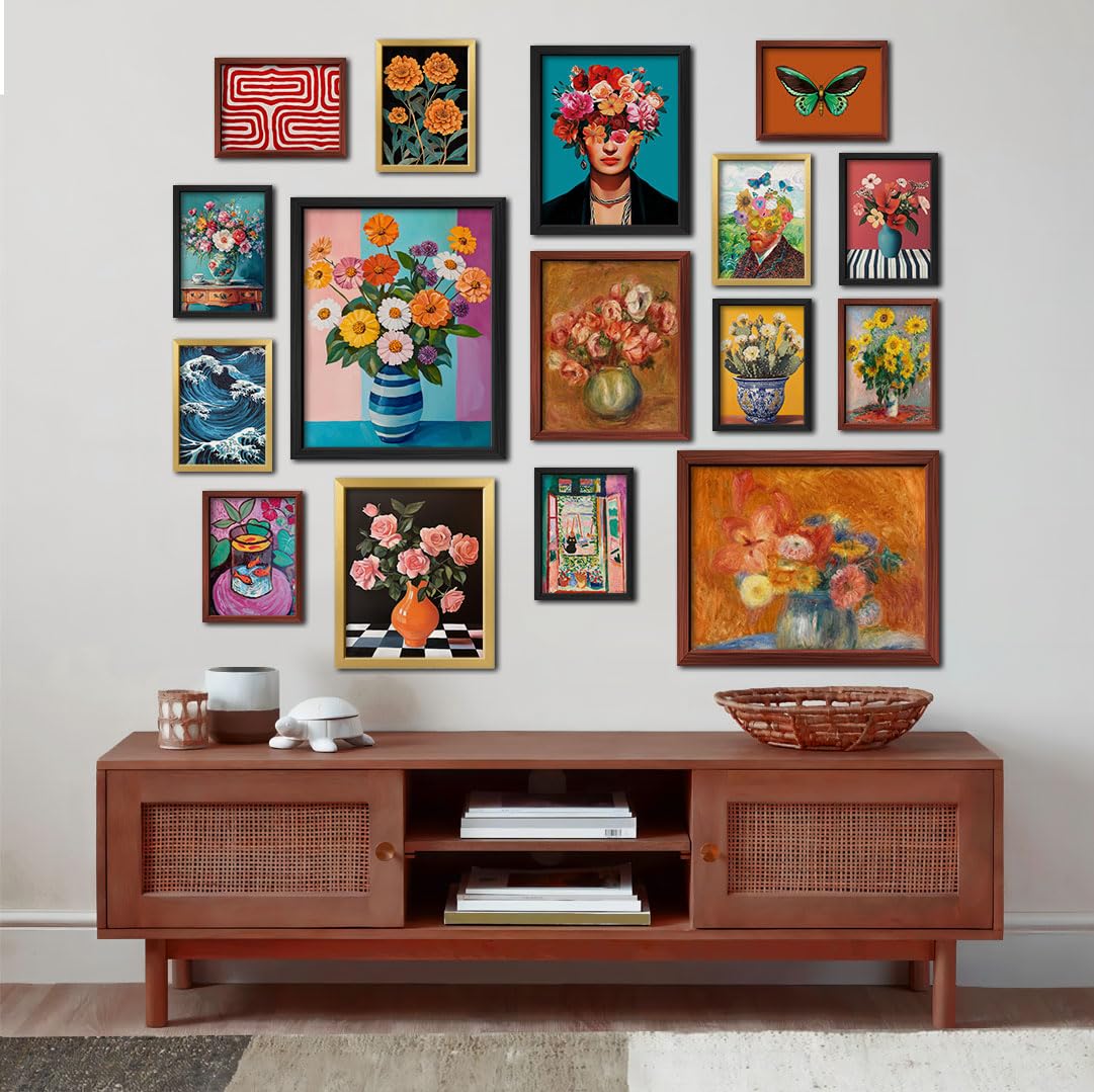 Amazon.com: ANERZA 16 PCS Eclectic Wall Art Decor, Mid Century