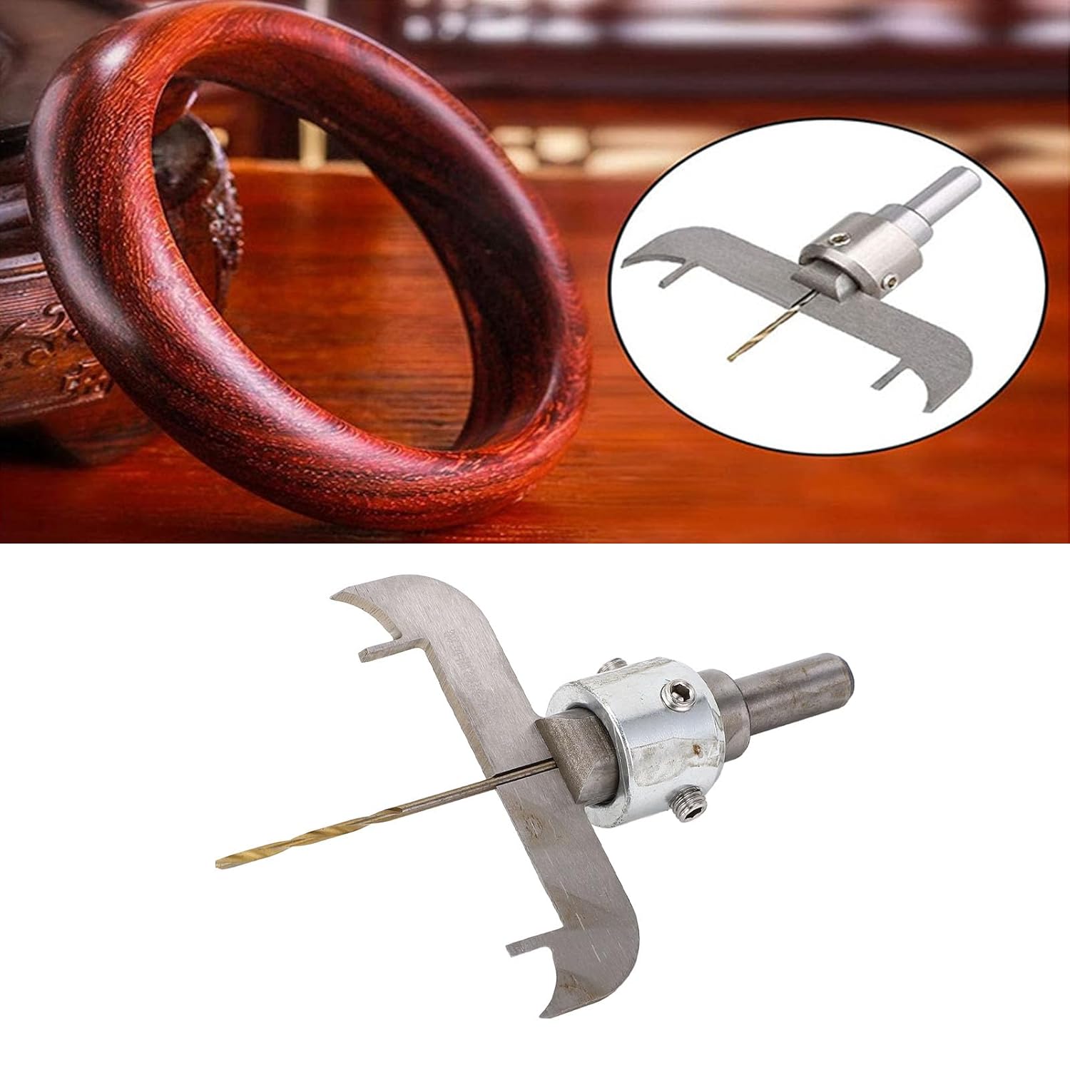 Garosa Bracelet Drill Bit Set Wood Ring Maker Milling Cutter High Speed Steel Woodworking Tool for DIY Jewelry Wood Bracelet Making Tools