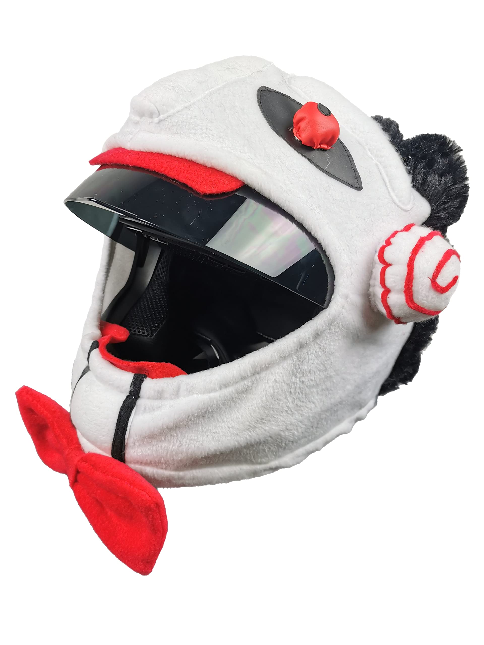 Housse Casque Moto en Tissu - Couvre-Casque Intégral Amusant | Design original avec oreilles - idée cadeau pour motards, convient aussi au ski, taille unique, homme et femme