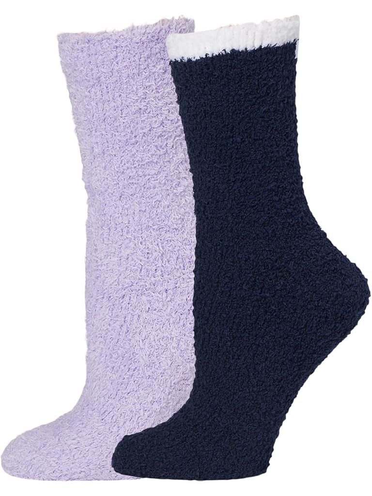 Purple Karen Neuburger Two Pack Cozy Slipper Socks