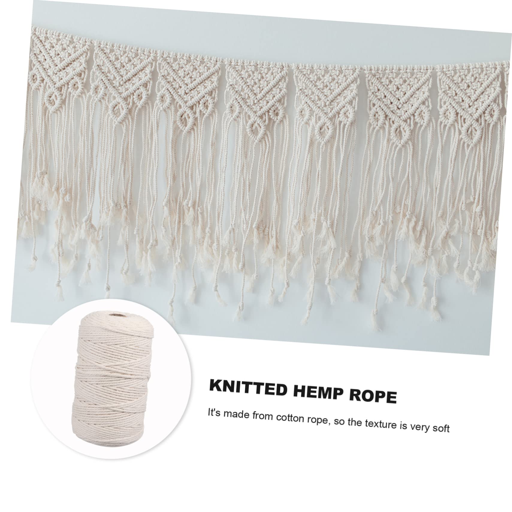 STOBOK 200m Corda Per Macrame Di Filo Naturale Per Decorazioni Fai Te Appendini Per Piante e Arazzi Perfetta Per Progetti Creativi e Decorazioni Boho
