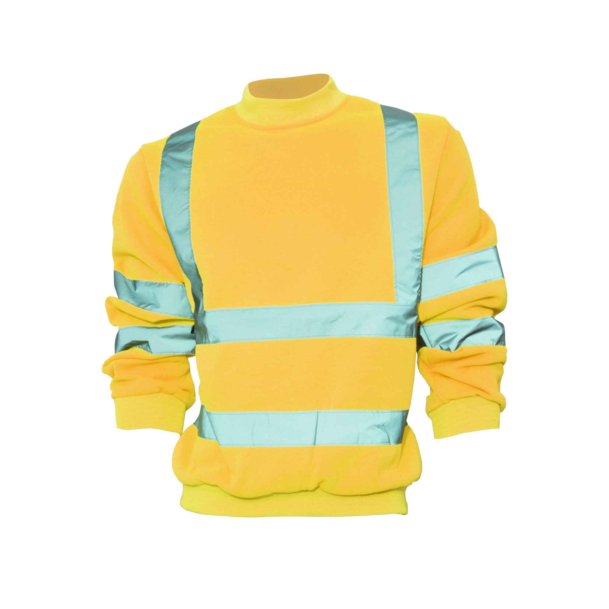 Yoko - Sudadera Gruesa de Seguridad de Manga Larga de Alta Visibilidad Unisex Hombre Mujer - Trabajar/Reflectante (Paquete de 2) (Grande (L)) (Amarillo Fluorescente)