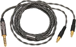 Cabo de Atualização de Fone de Ouvido, Plugue de 125 Cm/4,1 Pés 4,4 Mm Fio de Cobre Banhado a Prata, Substituição do Cabo do Fone de Ouvido para TH MSR7B ATH SR9 ATH ES750 ATH