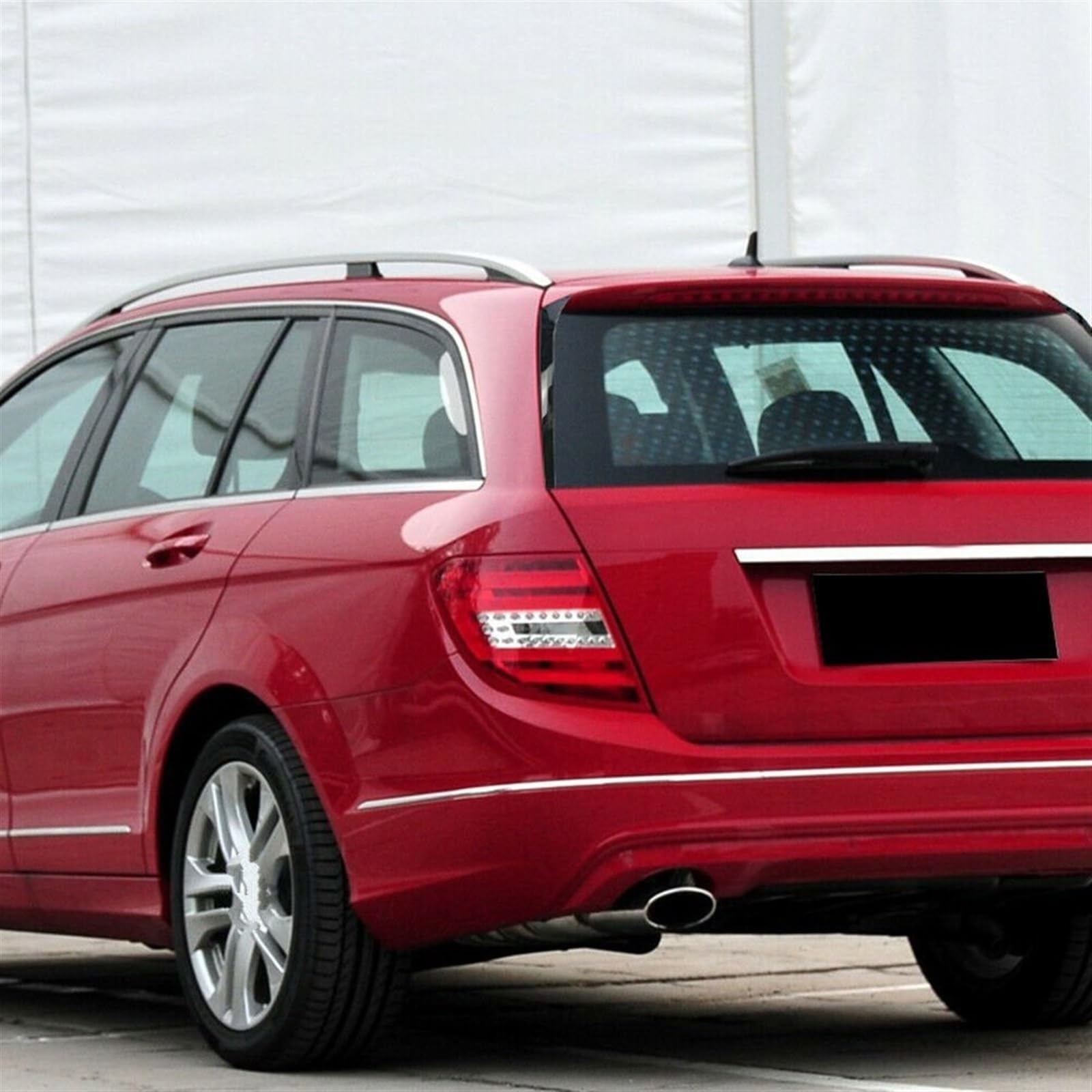 Premio Lunotto posteriore Canard Side Splitter Spoiler Deflettore Trim Adesivo per Mercedes per Benz W204 per Variant per Wagon 20072014 Accessori auto
