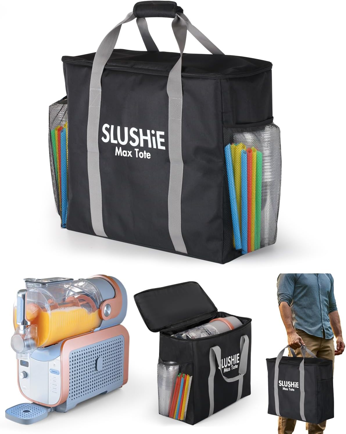 Tiga Carrying Bag for Ninja Slushie Max FS605 and XL FS601 Series, Travel Cover for Ninja Slushi Machine, Hand Carry Tote Storage Bag for FS605 and FS601 Accessories