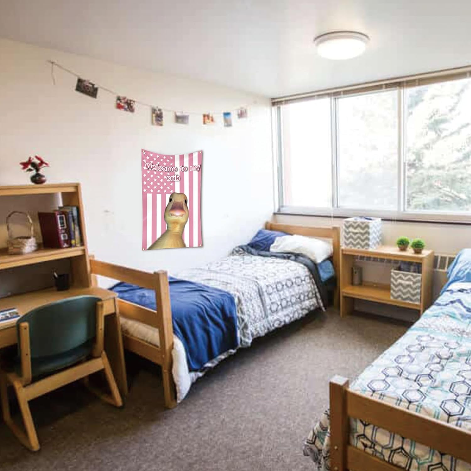 Welcome to My Crib Flag 2x3 Feet Funny Flags for Bedroom Cool Dorm Wall Flag with Brass Grommets for Teenagers Children Room Decoration - Image 7