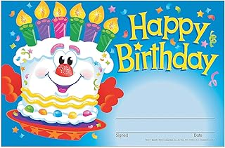 Fun Express Awards Happy Birthday Cake Certificates - 30 Pieces - Educational And Learning Activities For Kids