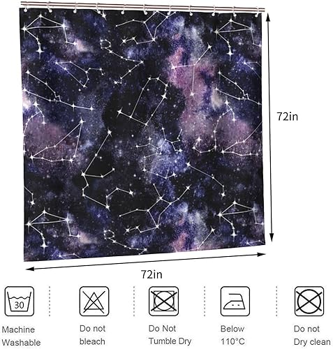 Miniatura 10 de YETTA YANG Juego de cortina de ducha para baño, diseño abstracto de mármol azul marino, dorado, decoración del hogar, opacidad, cortina de spa, 72 x