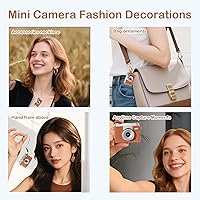 Vista 7 de Mini Keychain Digital Camera, Retro CCD Camera 1080P Flip the Lens Digital Camcorder with 32GB Card & 3-in-1 Card Reader, Portable Tiny Camera for