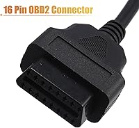 Vista 5 de X AUTOHAUX 6 Pin a OBDII OBD Cable Cable Adaptador de Diagnóstico Cable Adaptador de Cable de Diagnóstico de Motocicleta OBD2 Escáner Adaptador