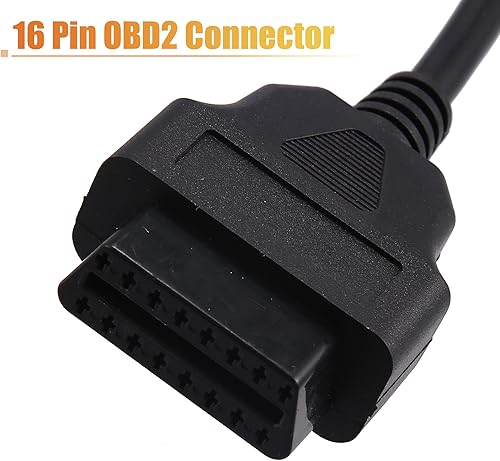 Miniatura 5 de X AUTOHAUX 6 Pin a OBDII OBD Cable Cable Adaptador de Diagnóstico Cable Adaptador de Cable de Diagnóstico de Motocicleta OBD2 Escáner Adaptador