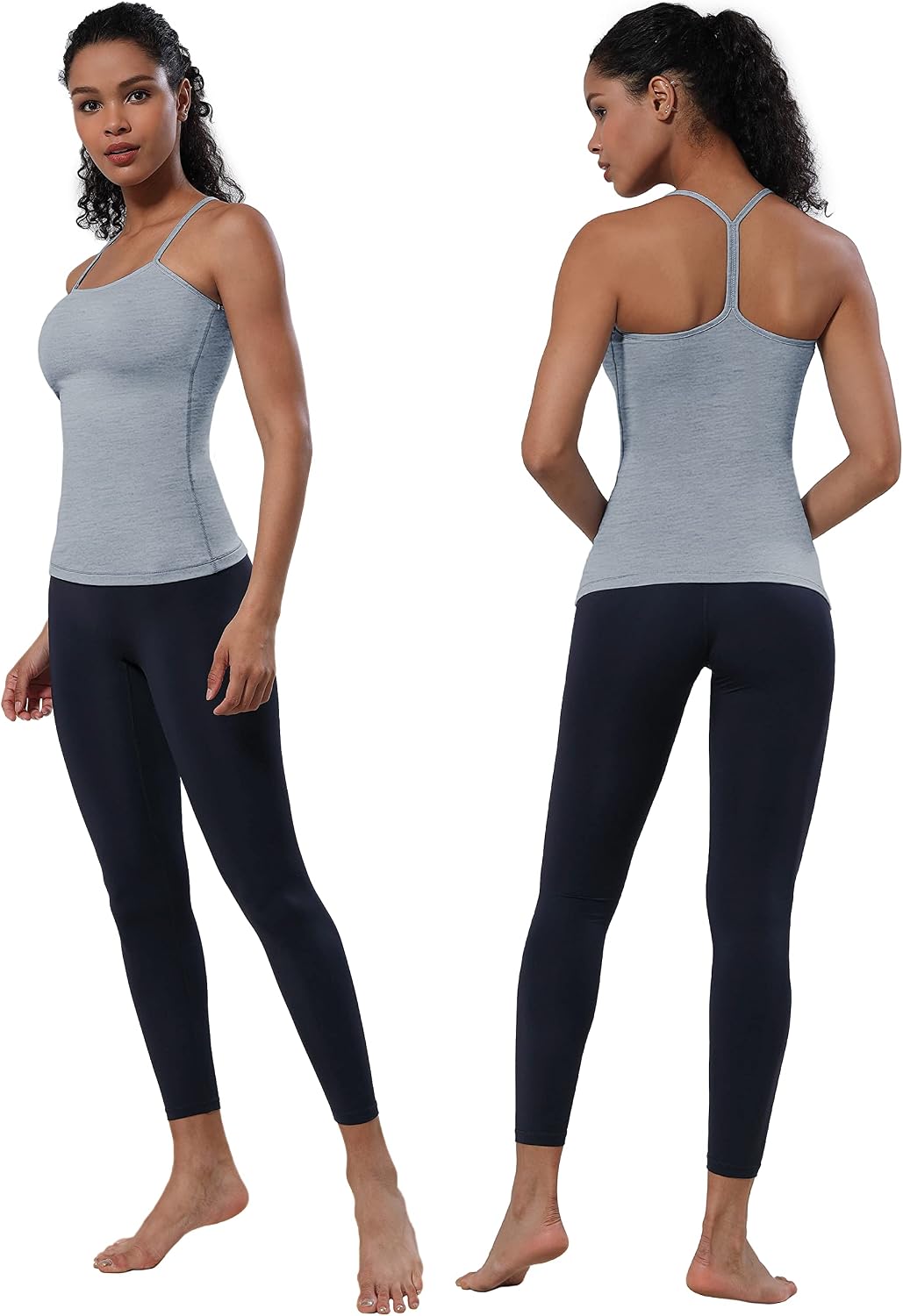 BUBBLELIME Women's Compression/Cotton Sleeveless Racerback Basic Crop Tank Tops Stretchy Casual Workout Yoga Sports Shirts