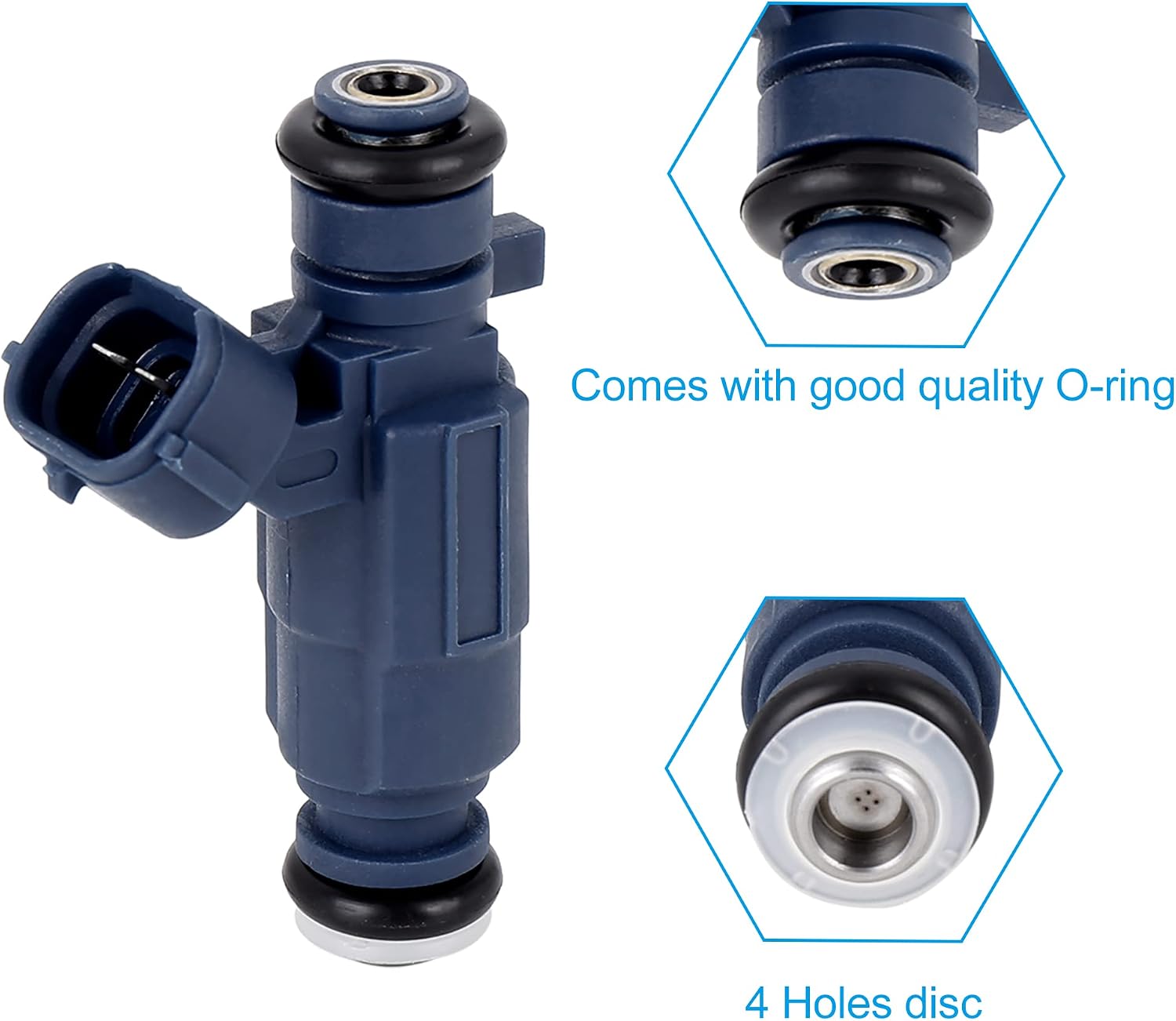X AUTOHAUX 4pcs 35310-2B000 0280157174 Fuel Injector for Hyundai i30 1.4L 1.6L 2007-2016 for Hyundai Elantra 1.6L 2006-2011 for Kia Ceed 1.4L 1.6L 2006-2012