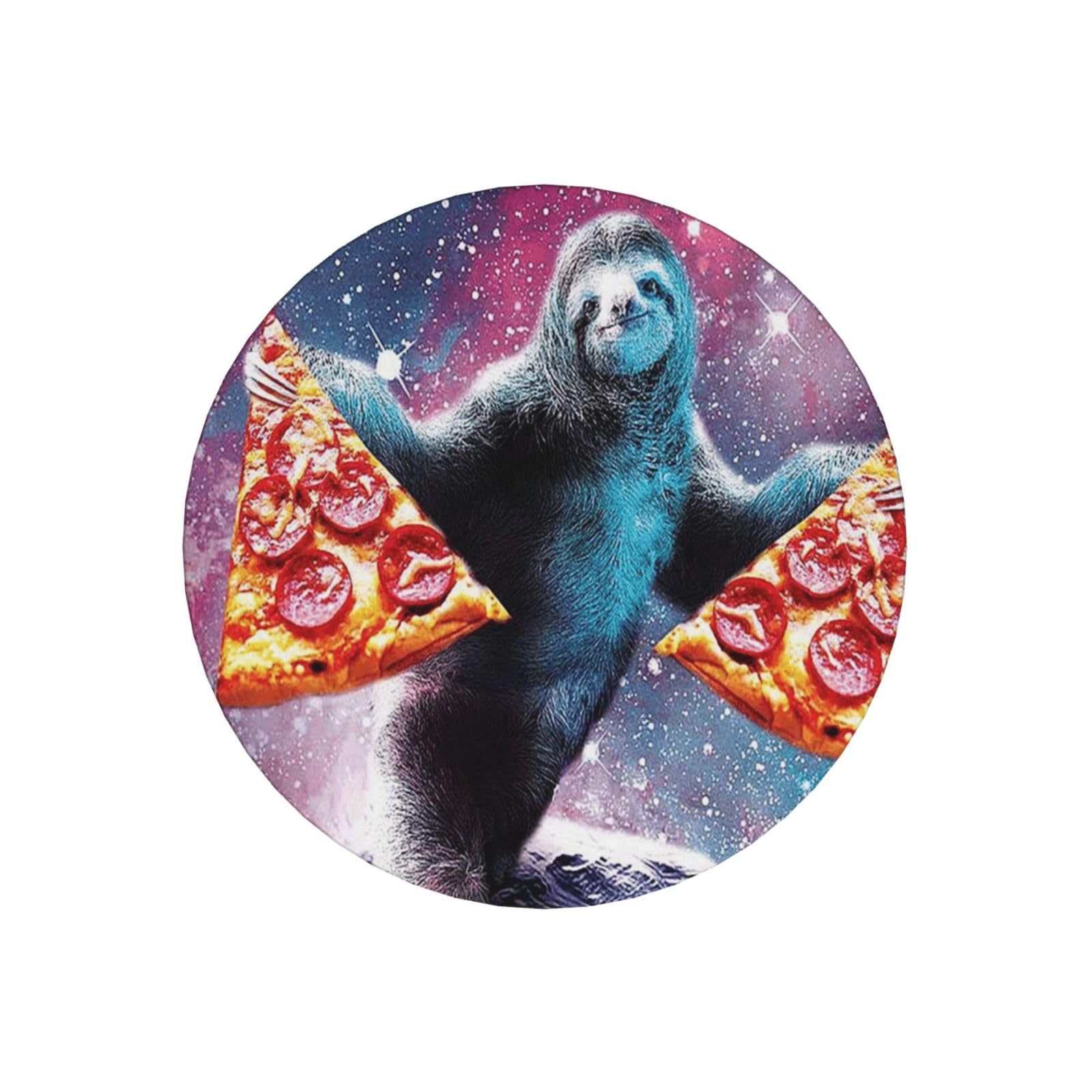 Pizza leniwiec drukowana ceramiczna podstawka zestaw 4 dekoracyjnych podkładek pod napoje