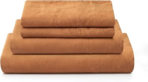 Miniatura 8 de ATLINIA Juego de sábanas de lino  Sábanas de lino francés puro lavado a la piedra, juego de 4 ropa de cama de lino orgánico lavado a la piedra,