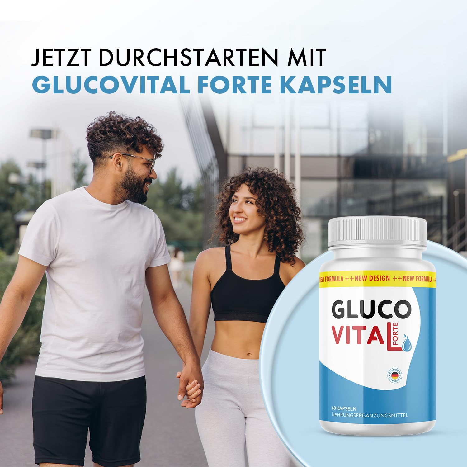 GlucoVital Forte Kapseln | Reich an Zink und Chrom | Einfache Anwendung | 60 Kapseln Inhalt
