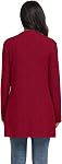 Qixing Chandail femme Cardigan ouvert avant léger Cardigan à manches longues Cardigans avec poches