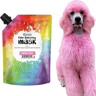 OPAWZ Pet Color Depositing Mask, 2-in-1 Semi-Permanent Dog Hair Dye and Hair Treatment, Pet Hair Dye for Dogs Cats and All...
