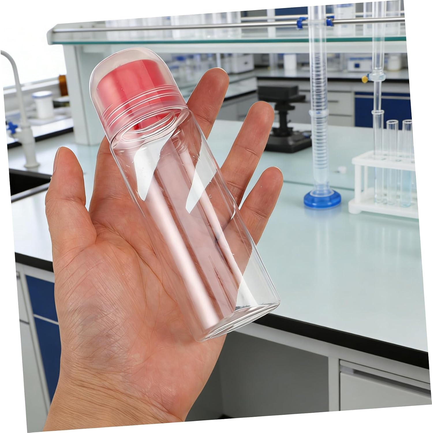STAHAD 20pcs Plastic Squeeze Dispensing Bottles with Graduated Caps, 100ml 3.4oz Pet Reusable Liquid Containers for Travel and Chemical Use