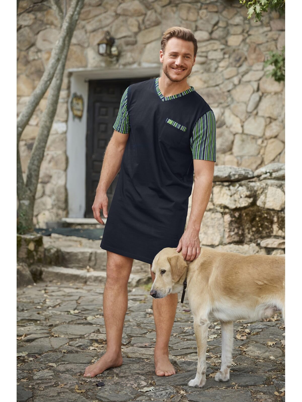 Jan Vanderstorm Homme Chemise De Nuit Hidolf