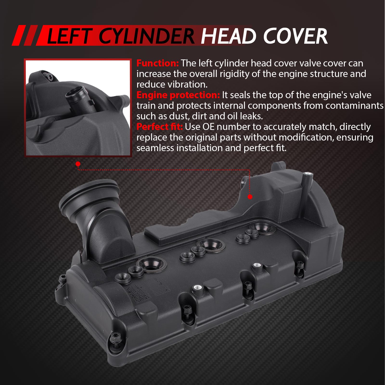 Sinistra 059103469BD 059103469AQ - Coperchio per valvola a cilindro, ricambio per A4 A5 A6 A7 A8 Q5 Q7 accessori auto