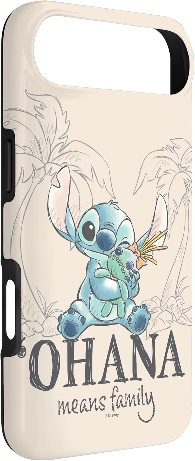 Disney Lilo & Stitch Ohana Means Family Cute Hug Sketch Case for iPhone Air