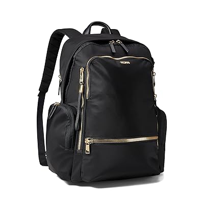 Tumi Voyageur Celina Backpack Backpack Bags Black/Gold, Leather/Nylon