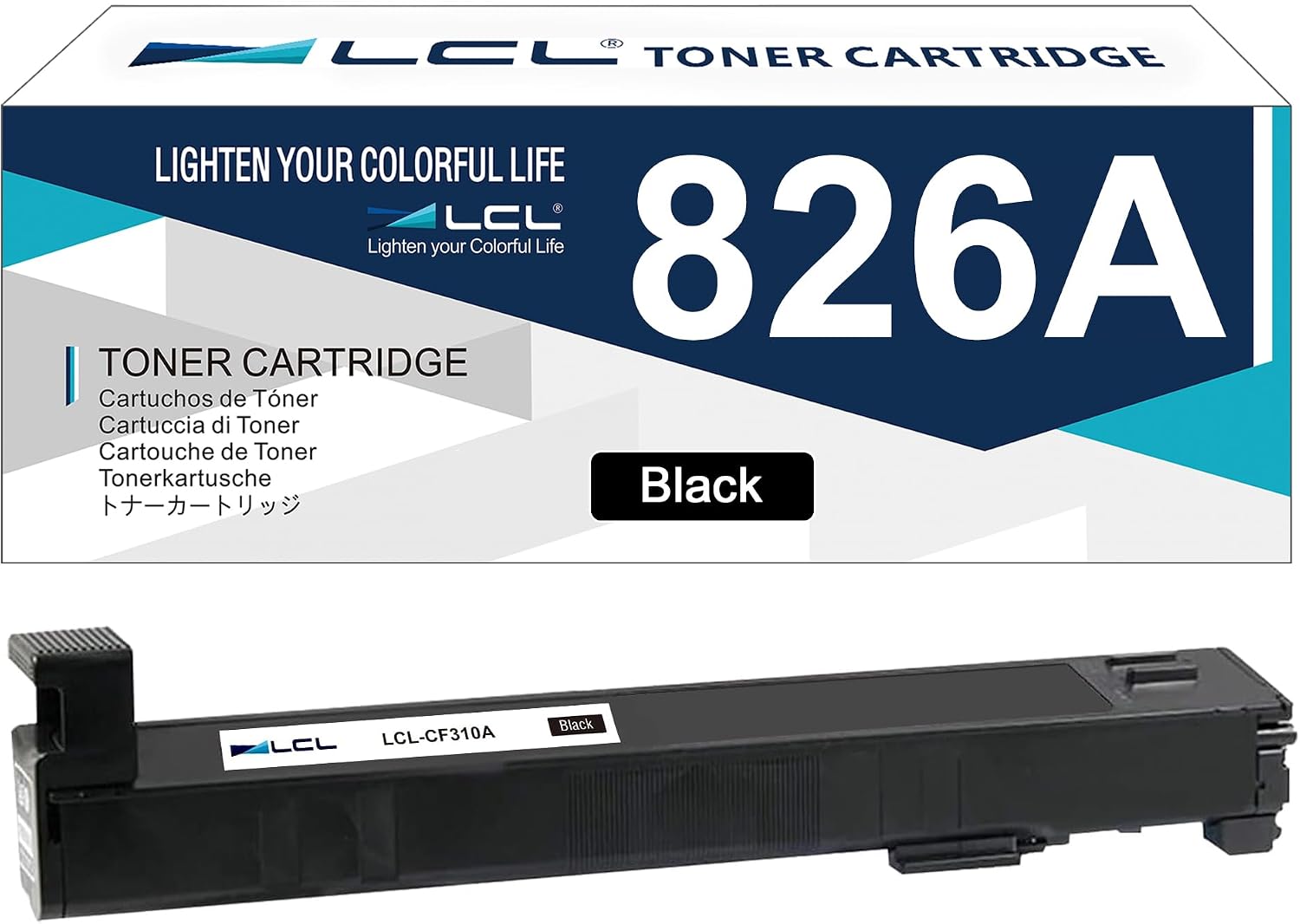 LCL Remanufactured 826A Black Toner Cartridge Replacement for HP 826A CF310A Toner for Color Enterprise M855 M855dn M855x+ M855xh Printer (1-Pack)