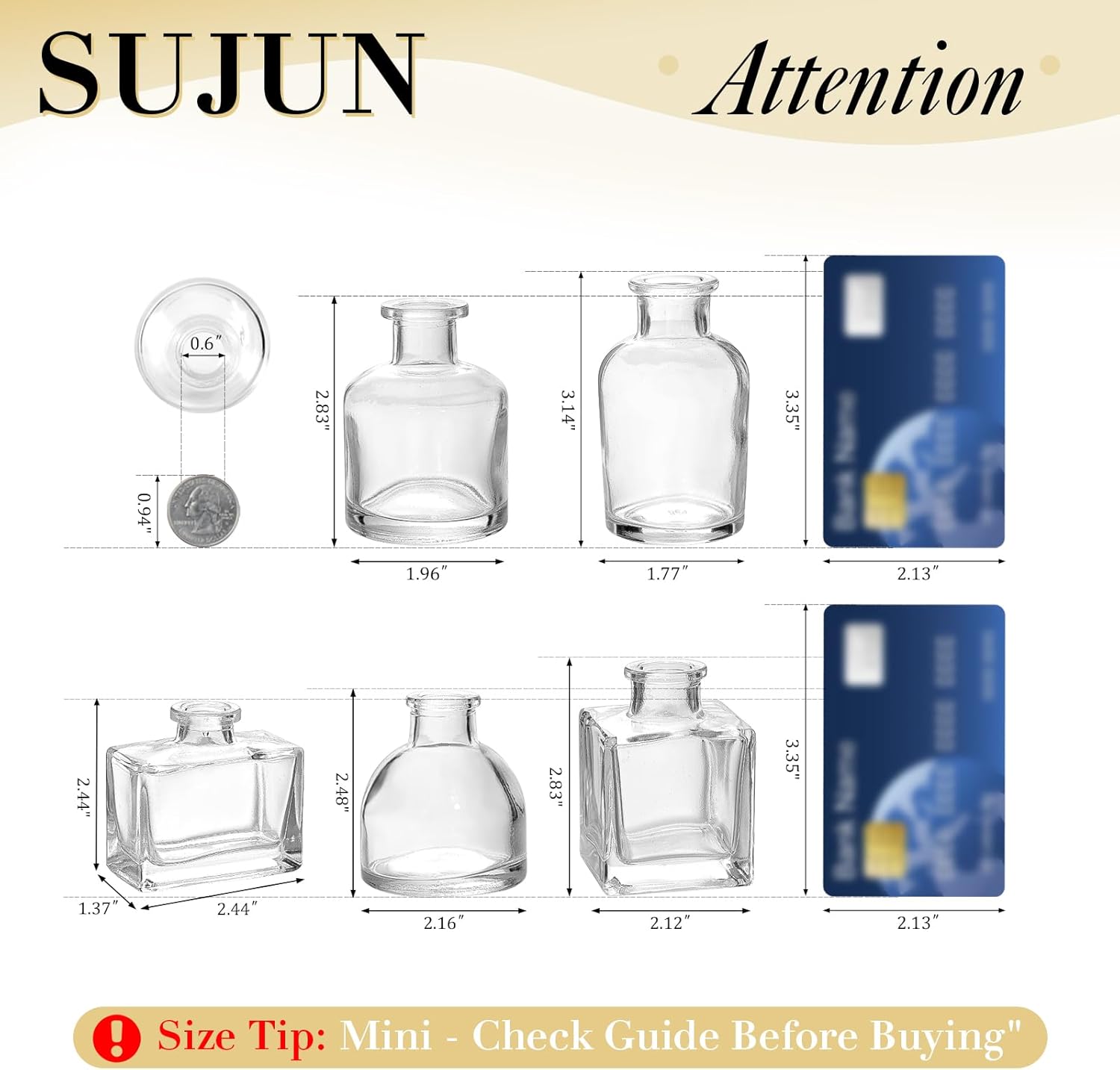 Small Mini Flower Vases - Set of 20 Clear Glass Bud Vases - Vintage Rustic Centerpieces for Weddings, Events & Home Décor - Premium Quality, Timeless Designs - Image 2