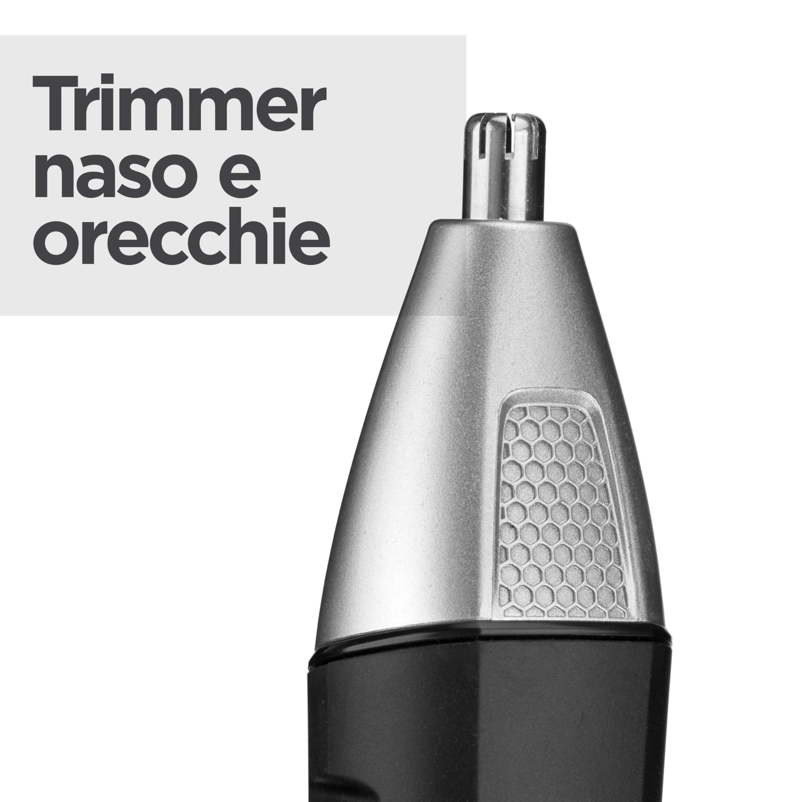 BaByliss Multikit Grooming 11 in 1 Lithium Power, per barba viso e corpo, multi-uso, waterproof, black/grey, MT812E