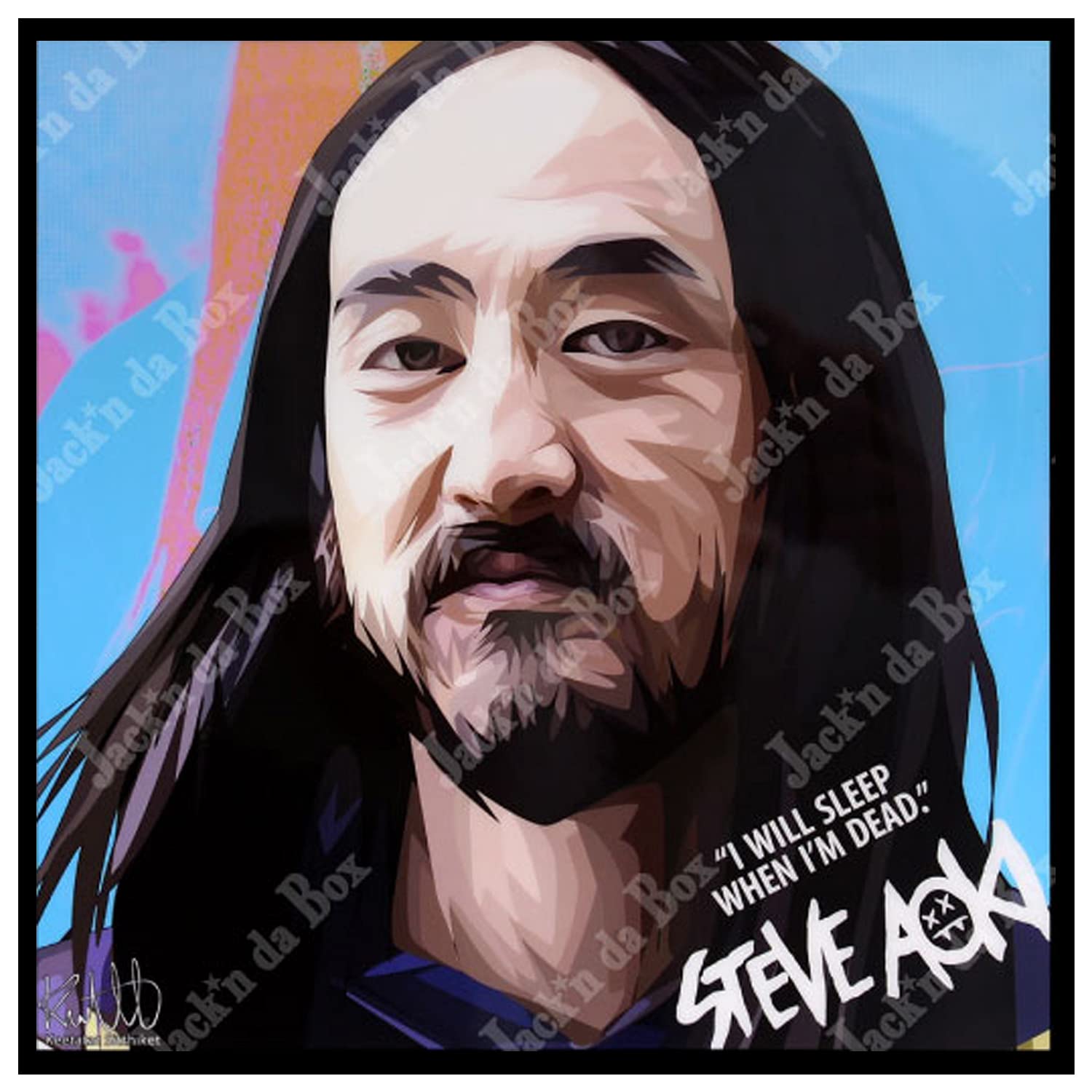 スティーブアオキ　steve aoki 壁掛け時計 Amazon.co.jp: スティーヴ