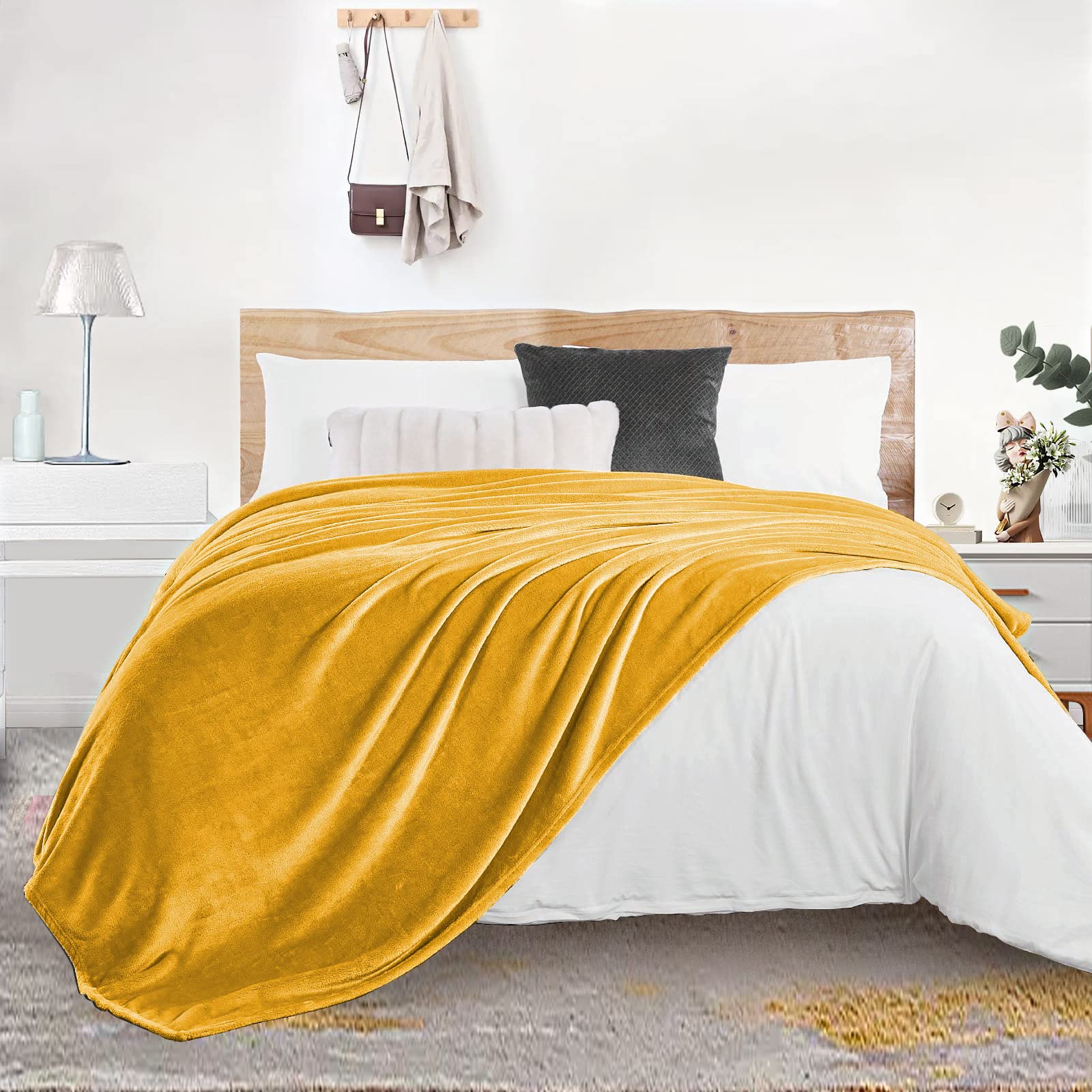 Coperta Singola Vellutata Microfibra 160x210 Cm - Beige Con Cuori Oro, Morbida E Calda - Foto 9