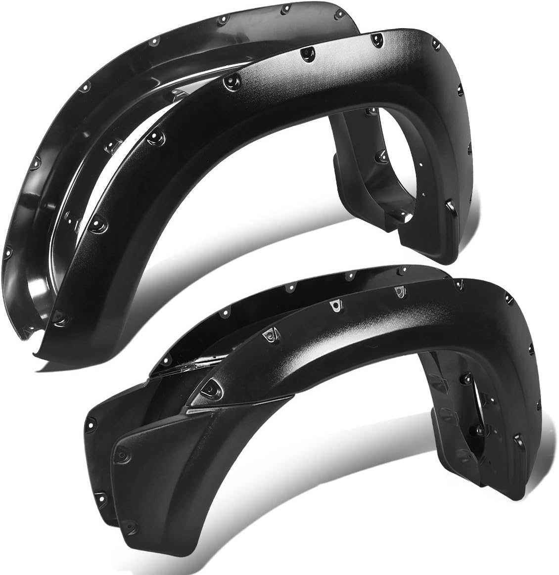 DNA Motoring WF-81002-MBK Pocket-Rivet Fender Wheel Flare 73.5" Fleetside Bed Compatible with 12-15 Tacoma