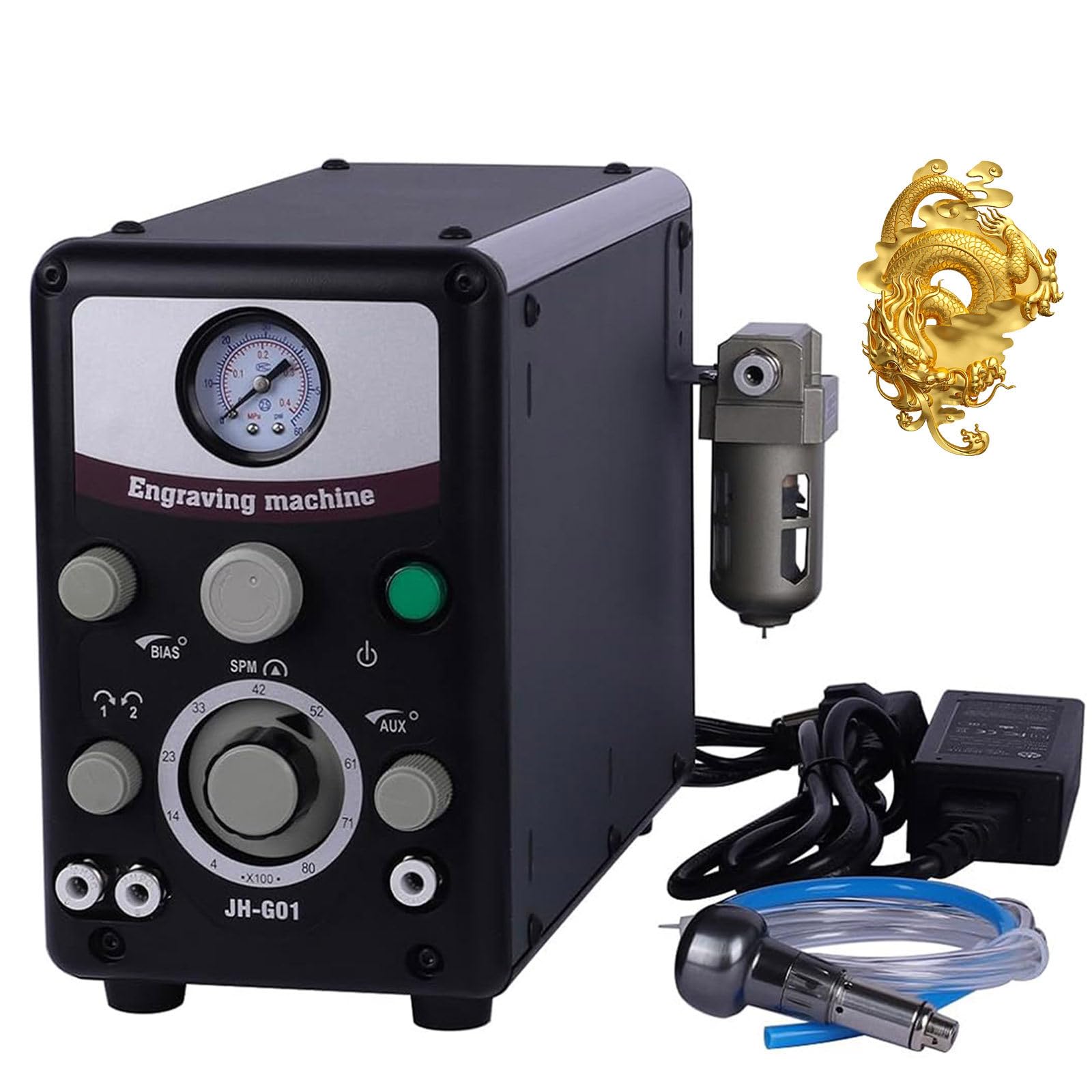 Jewelry Pneumatic Engraver for Carving and Inlay, 400-800 RPM
