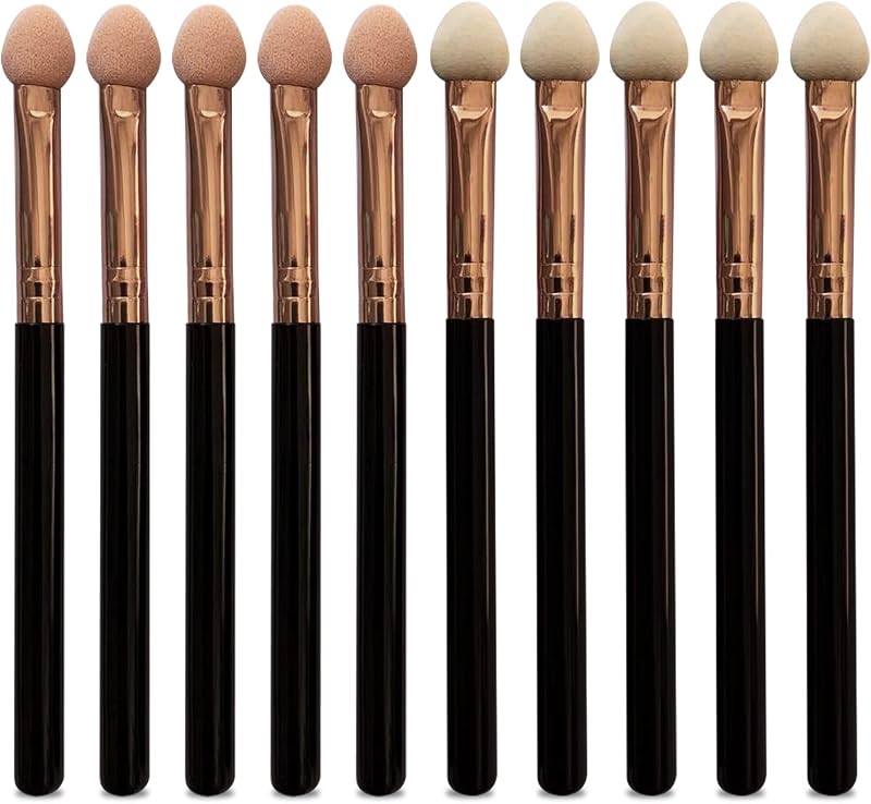 Makeup Brushes Set for Women Professional,UorPoto 10Pcs Sponge Eyeshadow Brush Sets Applicator Double Sided reusable