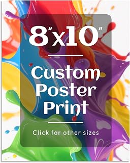 Personalized Custom 8x10 Poster – Upload Your Photo to Create Canvas Wall Art Print for Home or Office (Unframed)