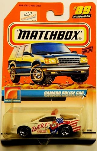 Matchbox 1999-89 Camaro Police Car Police Patrol Series 1:64 Escala