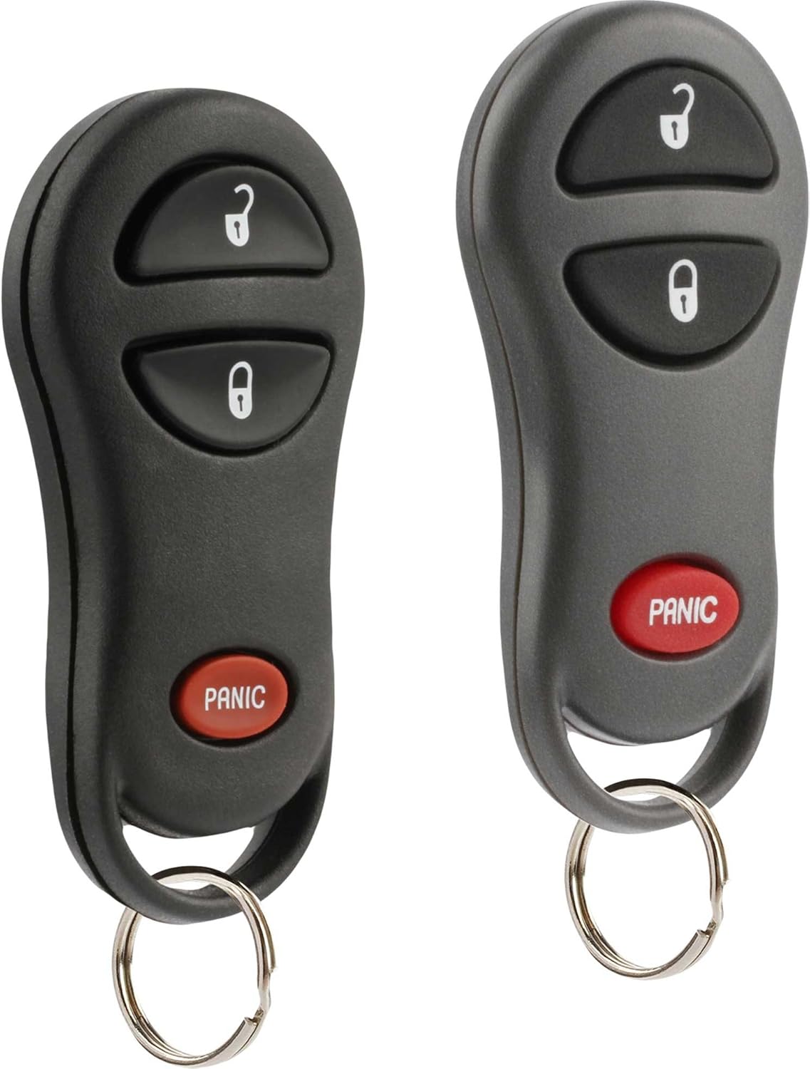 Car Key Fob Keyless Entry Remote fits 1999-2001 Jeep Cherokee, 1999-2004 Jeep Grand Cherokee (GQ43VT9T, 56036860), Set of 2