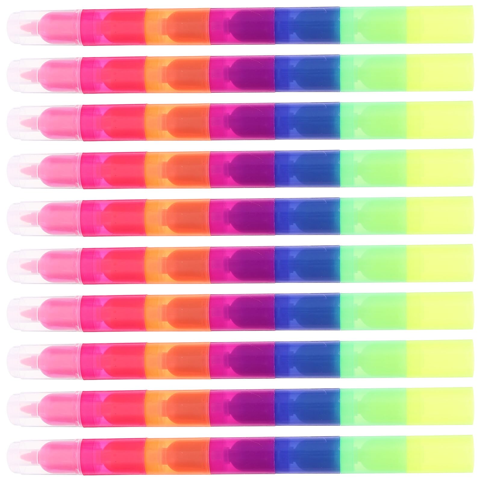 50 Stück 10 Stück Kleine Mehrfarbige Textmarker mit Starker Deckkraft Flacher Graffiti Marker Leuchtende Farben und Schülerbedarf für Schule und Scrapbooking